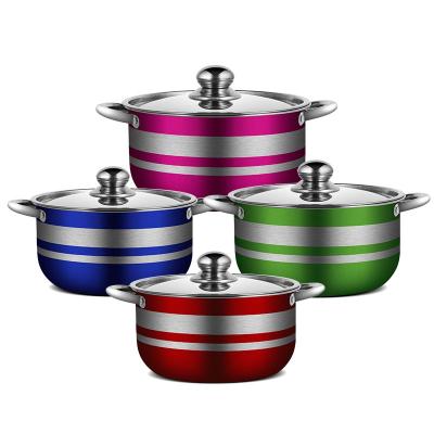 China Viable Made In China Top Quality Cook Non Stick Pots Cookware Stainless Steel Cookware Set for sale