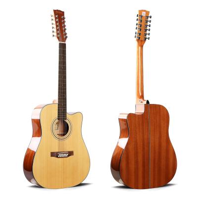 China Customized Impeccable Handmade High Performance Guild 12 String Acoustic Guitar 41 inch for sale