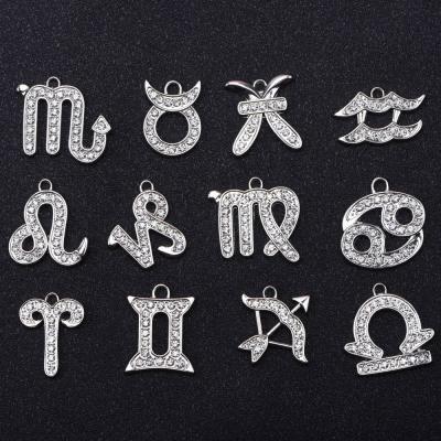 China Wholesale Designer Shoe Charms Zodiac Sign Alloy Bling Design Trend Custom Clog Charm New For Lady Luxury Metal Shoe Decoration For Clog Shoes for sale