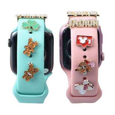 China Cute Custom Decorative Star Studs Watch Charm Sport Band Charm For Apple Watch Band Apple Watch Accessory for sale