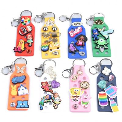 China Promotion Gift New Arrival Soft PVC Keychain Croc Accessories Charms Wholesale 3D Bad Bunny Glowing Keychain Croc Key Chain In The Night Key Chain for sale