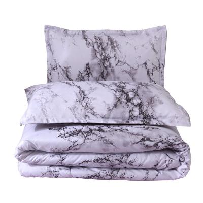 China Luxury Queen Size Disposable Comforter Printing Marble 3D Comforter Set for sale