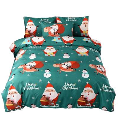 China New Disposable Bedding Hot Sale Bed Set Pillowcase Quilt Cover Christmas Set for sale