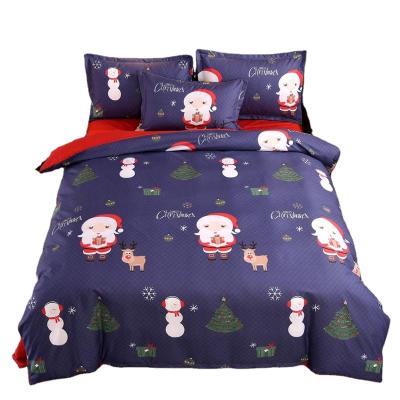 China Hot Christmas Disposable Wholesale Bedding Set Bed Set Pillowcase Quilt Cover Set for sale