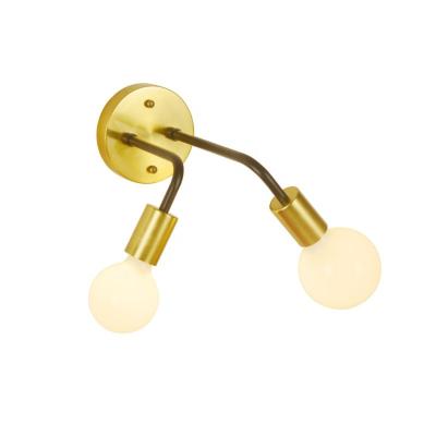 China Screw America Style Luxury Twins E26 Lamp Holder Brass Wall Lighting for sale