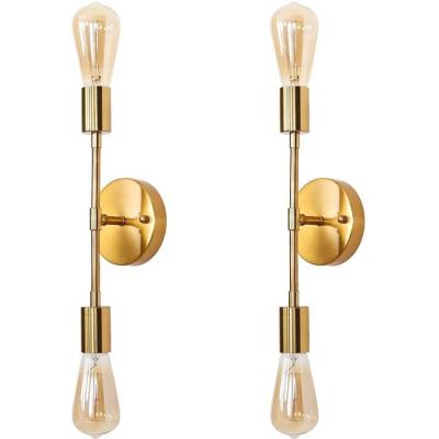 China Luxury Brass Screw Double E26 E27 Sockets Wall Light Fixtures for sale