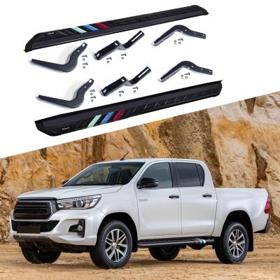 China Prevent bumping universal logo customized running panel car accessories protector fast shipping for TOYOTA HILUX for sale