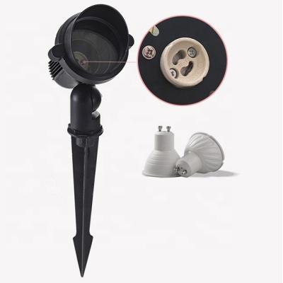 China Garden base body ip65 gu10 outdoor waterproof high quality diecast aluminum AC 220V led garden spike light for sale