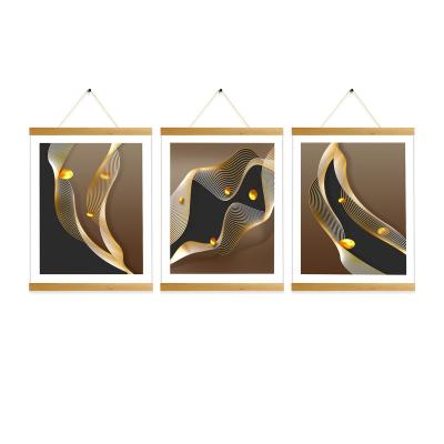 China Best Price BEECH 8inch 12inch 16inch 18inch Top Selling Magnetic Wooden Poster Hanger Beech Timber For Wall DecorHot Selling Products for sale