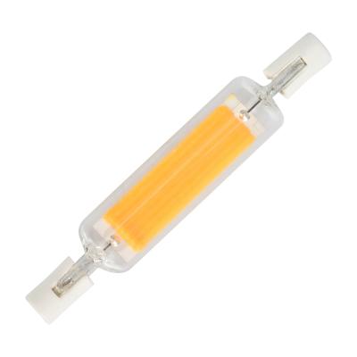 China Residential Halogen Lamp Bulb 135lm/w 2700K FULL GLASS Capsule Led R7S 8W LED BULB for sale