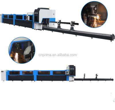 中国 Laser CUTTING Metal Tube Fiber Laser Cutting Machine CNC Tube Pipe Cutter Length 6m Laser Power 3kw 販売のため