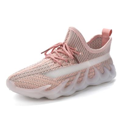 China Lightweight Sneakers Women's Simple Flight Woven Octopus Breathable Lace-up Sports Shoes for sale