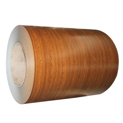 China Wood Roofing And Wall Panel Color Printed Steel Coil, Wood Grain Printed PPGI, Wood Grain Painted Steel for sale