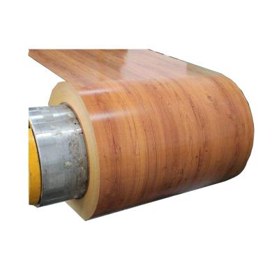 China Construction Print On Steel Wood Color Printing Steel Coil Prepainted Grain PPGI Raw Material For Construction for sale