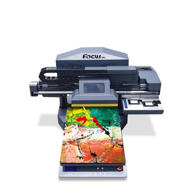 China Phone Case Focus A3 UV Printer UV Flatbed Printing Machine With CMYK/LC/LM/W/Varnish for sale