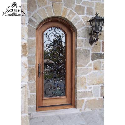 China Waterproof modern design villa wrought iron gate entrance iron front door for sale