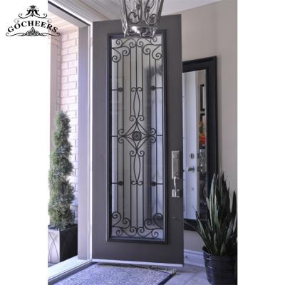 China Waterproof Modern Front Glass Door Designs Exterior Cast Iron Entry Door Iron Door for sale