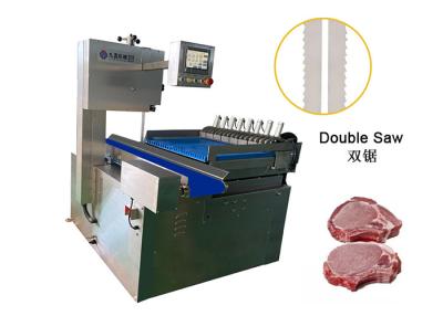 China 440V 7.2HP High Output Meat Double Saw Cutting Machine Automatic Bones Cutter for sale