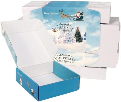 China Recyclable Corrugated Box For Mailing Box Christmas Style Recyclable Cardboard Gift Boxes for sale