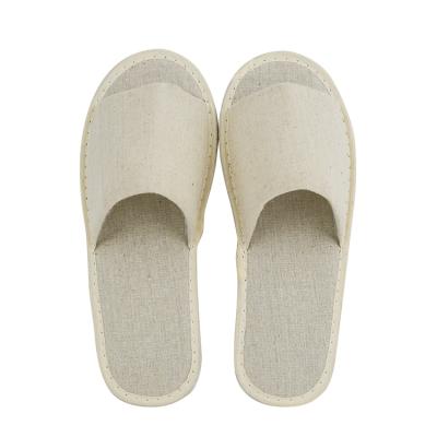 China Disposable Biodegradable Airline Eco-Friendly Luxury 5 Star Luxury Spa Home Hotel Bedroom Hotel Traveling Canvas Slippers for sale