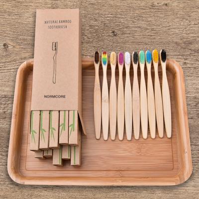 China OEM Cheap Travel Hotel Disposable Wholesale Biodegradable Packing Eco Friendly Adult Bamboo Toothbrush for sale