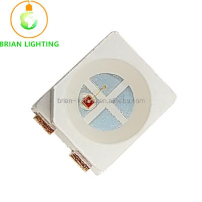 China INGAN 4 Pins Common Anode 0.06W High Brightness Yellow 585-595nm 3528 SMD LED Chip for sale