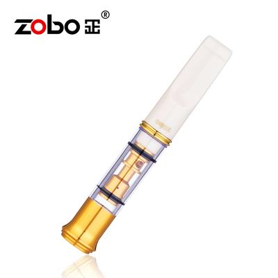 China ZOBO Long Vintage Cigarette Smoking Accessories Portable Wholesale Holder Filter Tube Smoking Tools Zinc Alloy Healthy Smoking Gift Box for sale