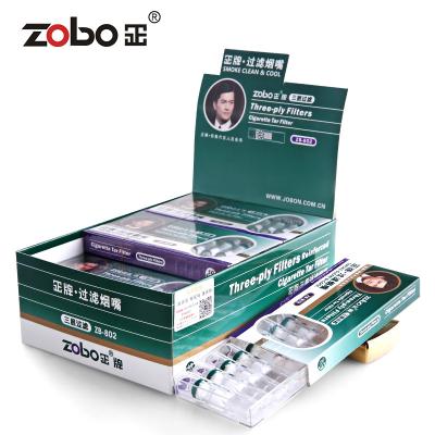 China ZOBO Portable Wholesale Plastic Smoking Cigarette Filters With Customer Logo for sale