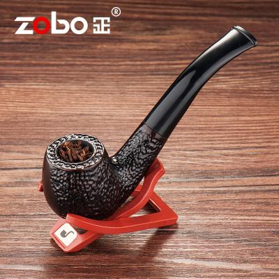 China ZOBO Handmade Tobacco Pipe Durable Wood Smoking Wholesale With Accessories And Gift Box for sale