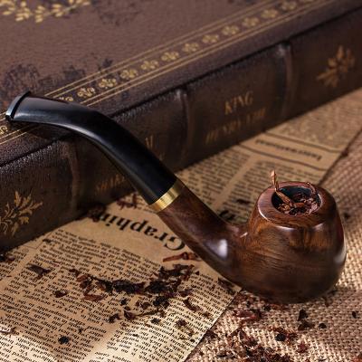 China ZOBO Handmade Tobacco Pipe Durable Single Wooden Wood Smoking Handmade Wholesale With Accessories And Gift Box for sale