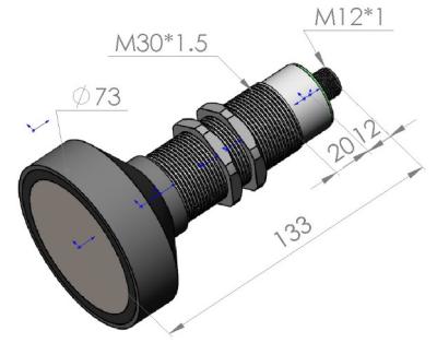 China sensor llano ultrasónico de cobre amarillo niquelado 65Khz de 300-6000m m en venta