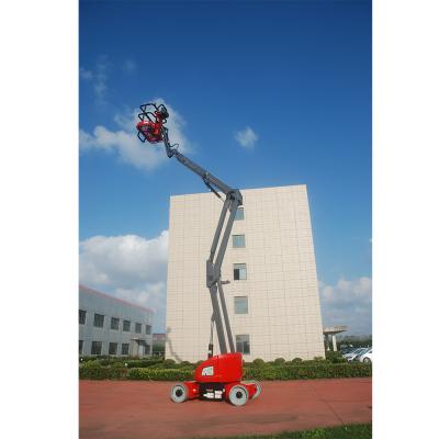 China ZH16J 16m Hotels Hot Selling Hydraulic Boom Elevator Electric Self Propelled Liftmobile Articulated Type 230kg for sale