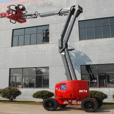 China ZH16JRT Hotels Battery 12m Self Propelled Diesel Towable 16m Articulating Boom Lift Aerial Work Platforms For Sale 230kg for sale