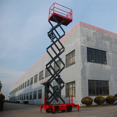 China Hotels EX-M95S 9.45m Mobile Mini Portable Scissor Lift Table Electric Hydraulic Platform 450kg for sale