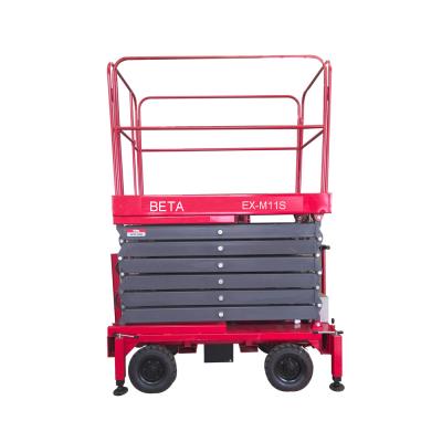 China Hotels Mobile Electric Lift 450kg EX-M11S 11m Mini Table Residential Scissor Plate for sale