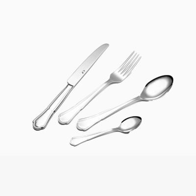 China Sustainable Dinner Spoons Forks And Knife Stainless Steel Cutlery Set 4pcs Silver Dinnerware For Restaurant for sale