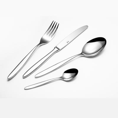 China Viable Wholesale Cheap Reusable Wedding Teaspoon Spoon Fork Knife 304 18/10 Stainless Steel Cutlery Set Flatware Sets for sale