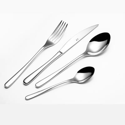 China Sustainable Kitchen Cutlery Hotel Flatware Deep Handle Stainless Steel Cutlery Silverware Set for sale