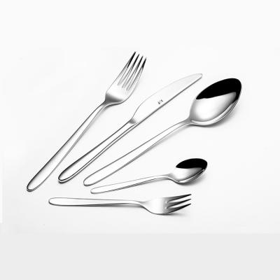 China Banquet Viable Luxury Event Silver Spoon Knife Fork Mirror Flatware Hotel Wedding Stainless Steel Metal Silverware Set for sale