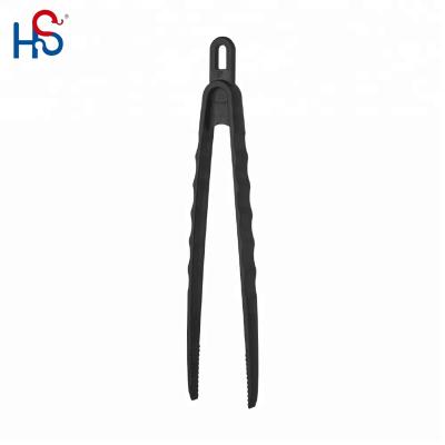 China Viable Food Grade Smart Black Nylon Smart BBQ Tongs Accessories Kitchen Plastic Tongs for sale