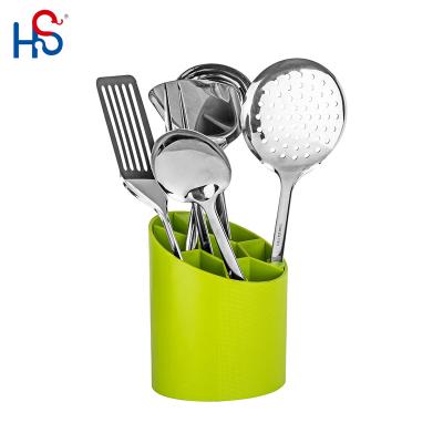 China Kitchen Appliances Fashion Cooking Utensils Stainless Steel Simple Cooking Spoons Set for sale