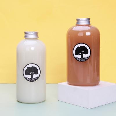 China Hot Beverage Products 500Ml Round Cylinder Shape Clear Plastic Cold Drink Fresh Juice Empty Plastic Drinking Bottle for sale