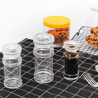 China Viable Plastic Spice Jars 100Ml 120Ml 200Ml Kitchen Product Vinegar Soy Sauce Transparent Acrylic Bottle for sale