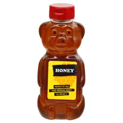 China Wholesale Food 12oz 24oz Cute Plastic Squeeze Jar Food Grade Unique Bear Shape Honey Bottle for sale