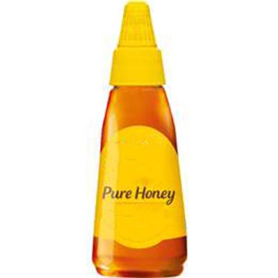 China Transparent Honey Plastic Pointed Mouth Screw Top Extrusion Peanut Butter Bottle Honey Container for sale