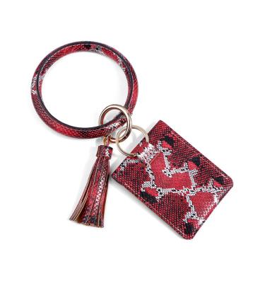 China QY956 mini fashion snake pattern key chain bag coin wristlet keychain reel key chain key chain for sale