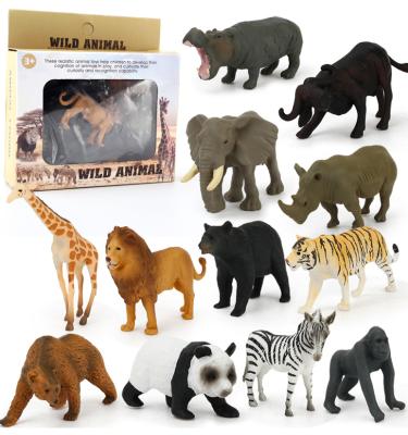 China African Safari Animals World Animals Dinosaur Toys Jungle Animals Figures Toys Ocean For Kids Toddler Gift QY859 for sale