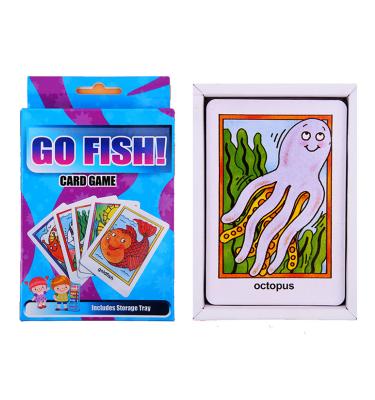 China Colorful Kids Game Cards Go Old Fish Maid Hearts Crazy Card Game For Kids QY750 for sale