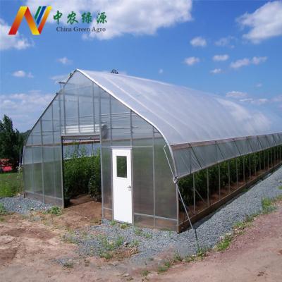 China Easily Assembled Cheapest Agricultural Plastic Film Tunnel Commercial Greenhouse for sale