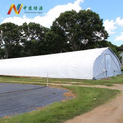 China Easily Assembled And Economical Blackout Green House Light Deprivation Automatic 10*40m Greenhouses For Sale for sale